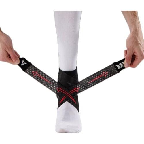 1 Pair Ankle Support with Straps Protective Basketball Ankle Brace Football Compression Nylon Belt Ankle Protector