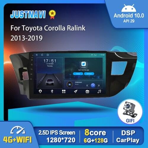 10" Android 10.0 Car Radio Multimedia Video Player For Toyota Corolla Ralink 2013-2019 GPS Serero Carplay 6G 128G No 2 din DVD