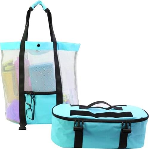 2 in 1 Beach Bag Oversized Lightweight Mesh Beach Tote Bag Summer Storage Travel For Outdoor Beach XIN-Shipping