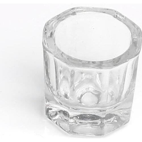 2021 New Nail Art Crystal Cup Small Octagonal Crystal Without Liquid Crystal Cover Crystal Cup Cup Powder Glass T0K2