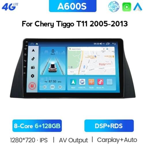 9“ RDS Android 10.0 Car Multimedia Radio Video Player For Chery Tiggo T11 2005-2013 Carplay IPS DSP 2 Din 360° Rear View Camera