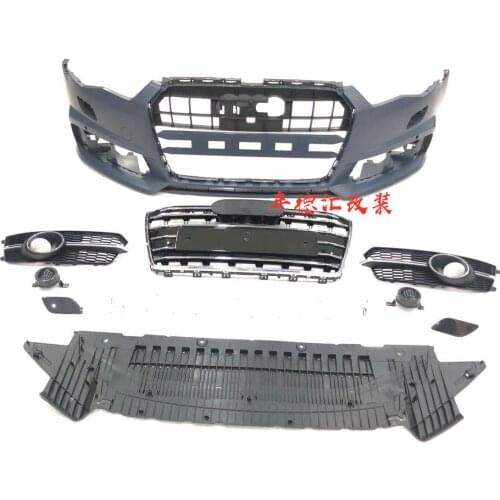 Suit For Audi 17-18 A6 C7 A6l Refitting S6 and Rear Large Enveloping Front Bumper Face