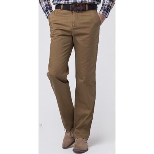 VROKINO brand Large size 52 54 56 Business mens casual pants Fashion solid color loose youth stretch blue black trousers