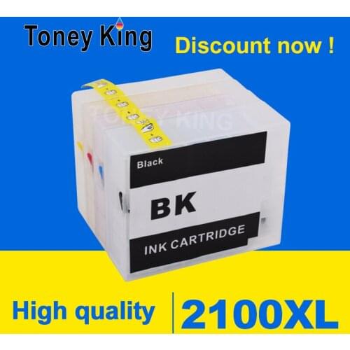Toney King PGI-2100 Refillable Ink Cartridge For Canon MAXIFY Ib4010 IB4110 MB5110 MB5310 MB5410 Printer