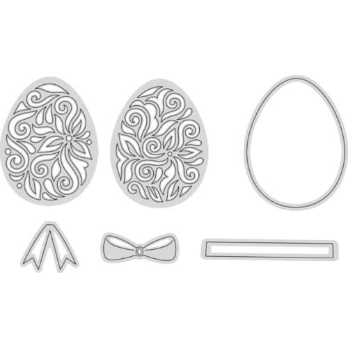 Microcarving Easter Egg Metal Cutting Dies Stencil Scrapbooking DIY Album Stamp