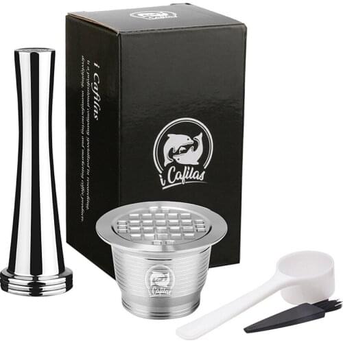 Refillable Coffee Capsule Pod Stainless Steel Espresso Coffee filters and Tamper Wholesale