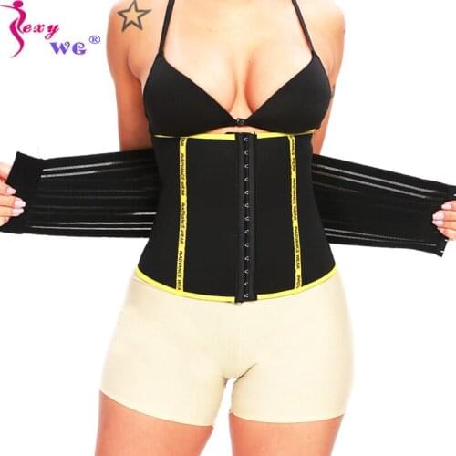 SEXYWG Neoprene Sweat Waist Trainer belt for Women Body Shaper Slimming Belt Weight Loss Waist Cincher Shapewear Slimmer