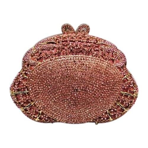 New Pink/Blue Rhinestone Evening Clutch For Women Diamond Clutch Bags Handbags Luxury Female Wedding Bridal Clutches Mini Purses