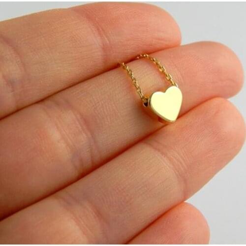 ETCAVCE Choker Necklace Stainless Steel Rose Gold Color Heart Pendant Necklaces For Women Wedding Jewelry Kolye Bridesmaid Gifts