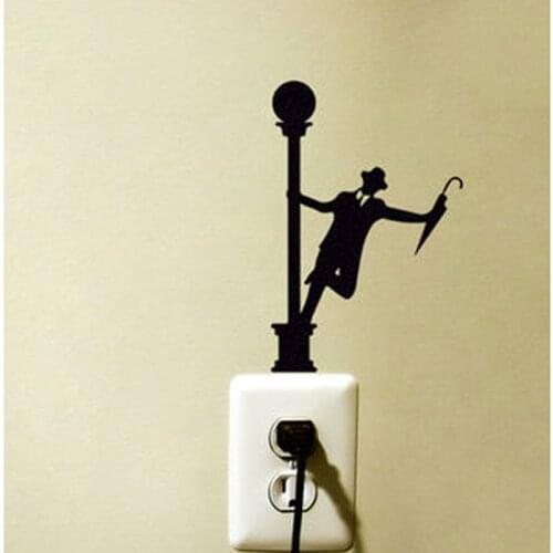 Lovely Gentleman Vinyl Switch Sticker Wall Bedroom Decoration Decal 5WS0054