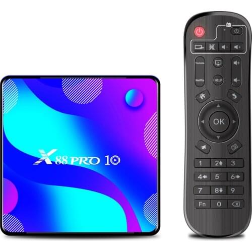X88 PRO 10 Android 10.0 Smart TV Box Android MAX 4GB 128GB RK3318 BT4.0 TVBOX 5.8G Dual Wifi Media Player Youtube 4K Set Top Box