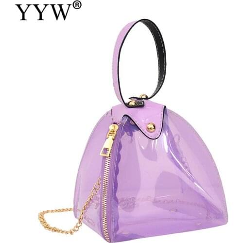 Chain Bags Transparent Dumpling Bag Handbag Luxury Design PVC Jelly Bag For Women 2021 New Fashion Large Capacity Shoulder purse