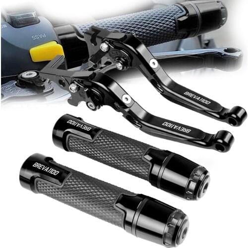 For MOTO GUZZI BREVA1100 2006-2012 2007 2008 BREVA 1100 Motorcycle Accessories Adjustable Folding Brake Clutch Levers With Logo