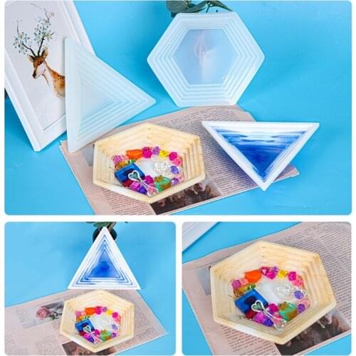 Step Tray Epoxy Resin Mold Storage Box Jewelry Holder Casting Silicone Mould DIY Crafts Ornaments Making Tools