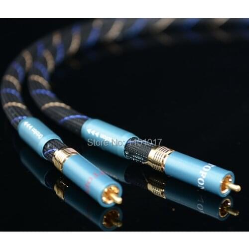 Pinno PINSC8 OFC Interconnect RCA Cable Hifi Exquis Pure Copper Gold Plated Plugs