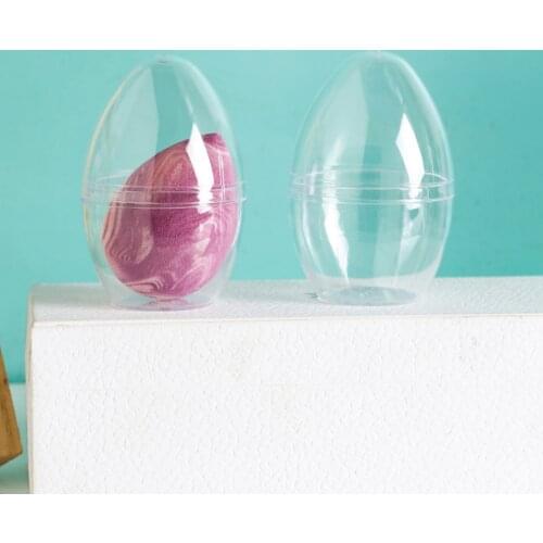Makeup sponge powder puff rack high transparent egg shell storage rack plastic packaging storage box beauty rack fixing tool