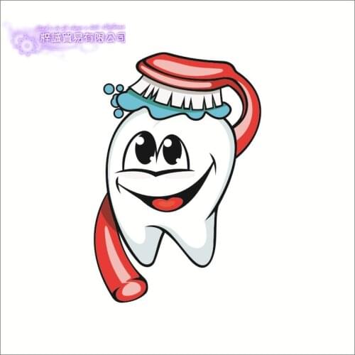 Dental Clinic Wall Decal Bathroom Poster Vinyl Wall Decals Decor Mural Toothpaste Tooth Brushing Teeth Dentistry Sticker
