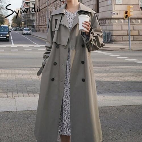 Syiwidii Women's Long Trench Coats