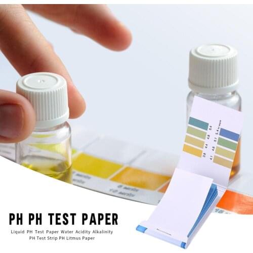 1 Box Water Hardness PH Cyanuric Bromine Chlorine Test Strip PH Litmus Paper Used to Test Juice Liquid Detergent