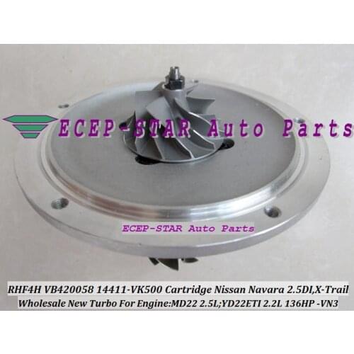Turbo CHRA Cartridge RHF4H VN3 VB420058 14411-VK500 14411-VK50B Turbocharger For NISSAN Navara 2.5L DI,X-Trail MD22 YD22ETI 2.2L
