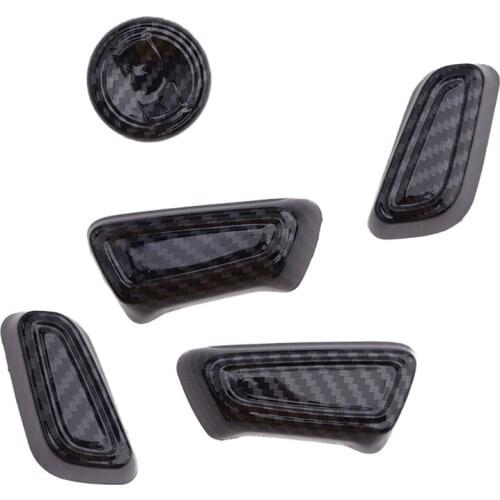 Carbon Fiber Style Front Seat Adjust Switch Button Cover Cap Car Plastic Fit For Toyota Camry 2018 2019 2020