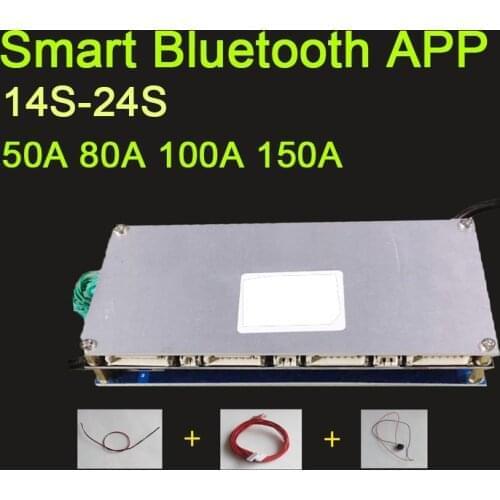 Smart Bluetooth 14S to 24S 50A 80A 100A 150A Li-ion Lipo Lifepo4 Lithium Battery Protection Board BMS Balance 16S 17S 20S 22S