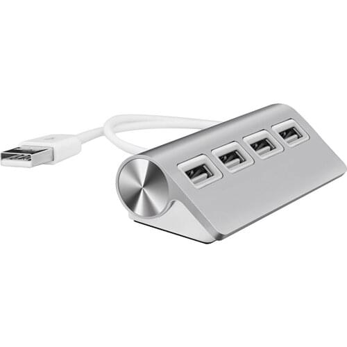 USB HUB, Premium 4 Port Aluminum USB Hub with 11 inch Shielded Cable for iMac, MacBooks, PCs and Laptops