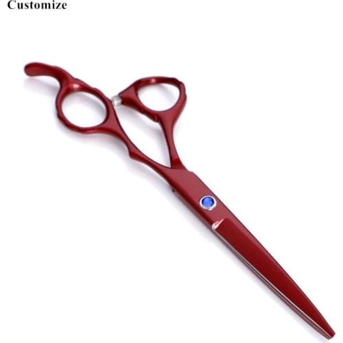 4 color Customize logo Japan 440c 6 '' Frosted hair scissors cutting barber makas haircut thinning shears hairdressing scissors