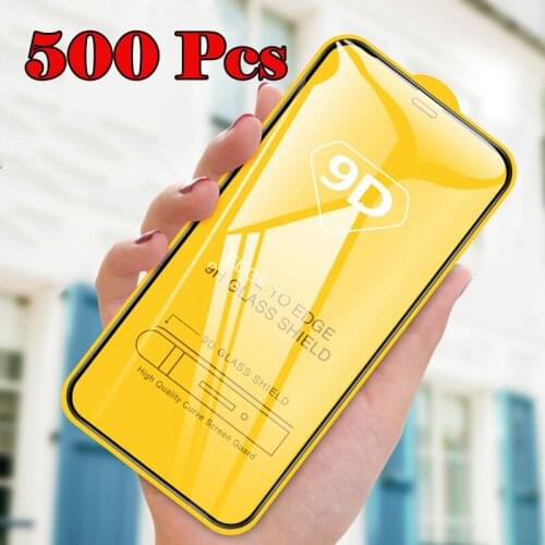 500pcs 9D Tempered Glass Curved Full Glue Film Guard Screen Protector For Samsung Galaxy M02 M02S M12 4G M22 M32 5G M42 NFC M62