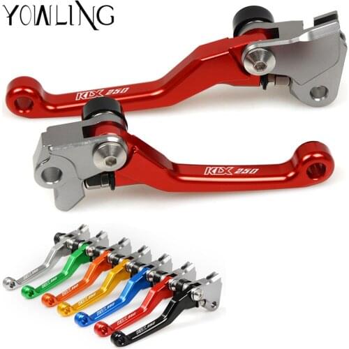 GREEN CNC Aluminum Billet Pivot Foldable Brake Clutch Levers FOR Kawasaki KLX250,D-TRACKER 2001 2002 2003 2004 2005 2006 2007