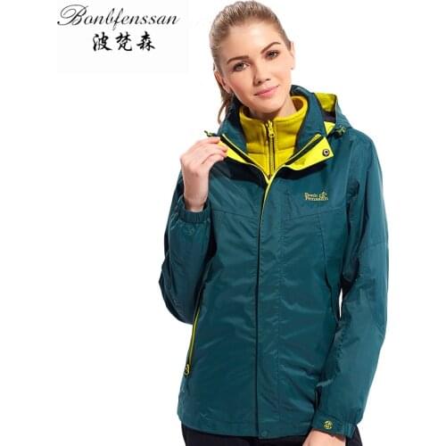 Women high quality 2-Layer Outdoor Jacket Windproof Warm Hiking jacket women Camping jacket Hiking Climbing Skiing Female Coat