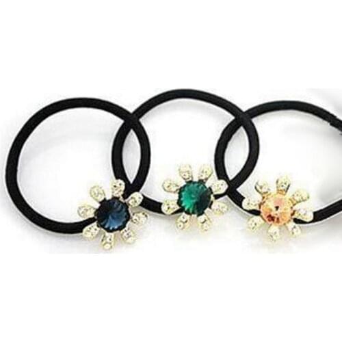 Cute hot 2020 New Hair Accessories for Women Sweet Rhinestone Crystal Sunflower Hairband Headband