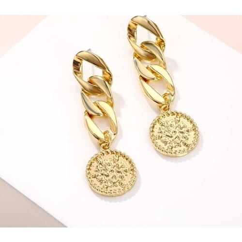 Lost Lady Womens Fashion Drop Hanging Earrings Unique Design Metal Chain Long Earrings Girls Wholesale Jewelry Accessories GIft