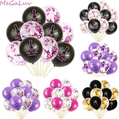 10pcs YaY Same Penis Forever Balloons Willy Balonens Hen Bachelorette Party Decoration Confetti Baloon Hen Night Supplies