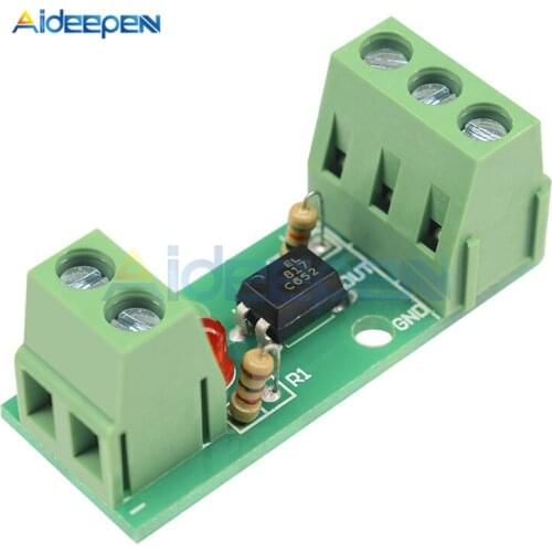 12V 1 Channel Optocoupler Isolation Module Isolated Board No Din Rail Holder PLC Processors 80KHz PC817 EL817 1CH Drive Motor