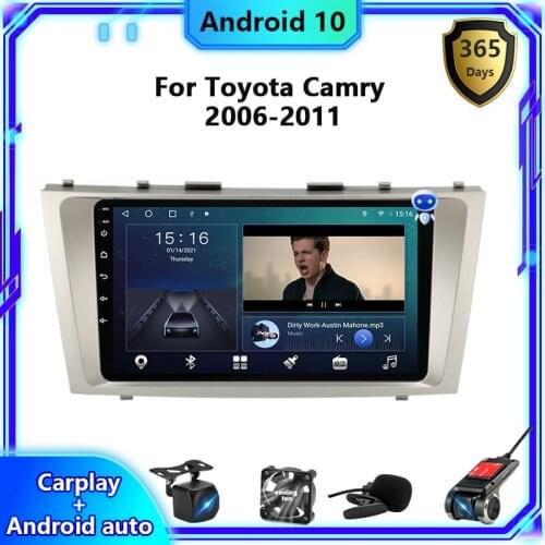 SLFTXM 2 Din Android 10 Car Radio Multimedia Player For Toyota Camry 6 XV 40 50 2006 - 2011 Auto 2din Stereo DVD GPS Navigation