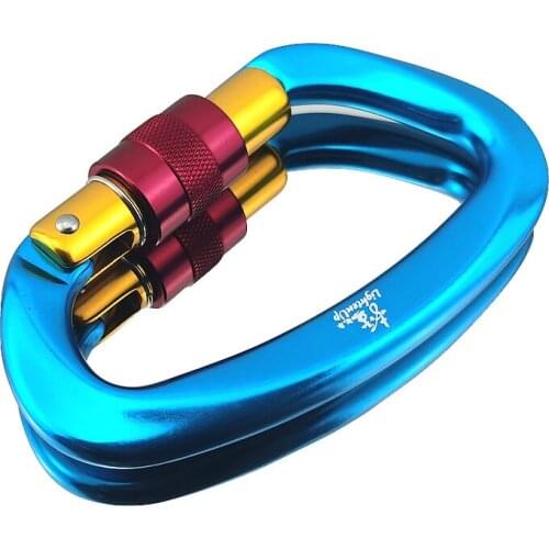 Hot Sale 2 PCS 25KN Aluminum Alloy Climbing Carabiners Heavy Duty Strong Climbing Hook for Hammock Hiking