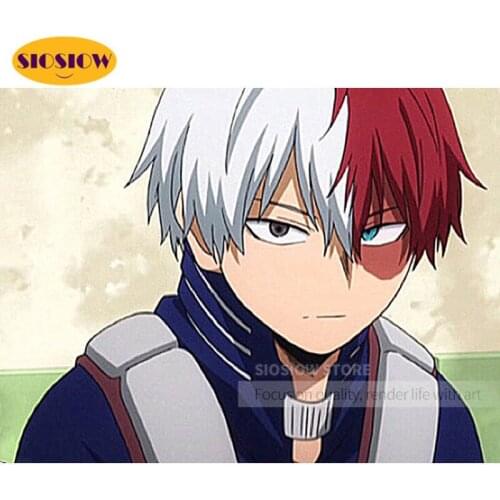 5d Diamond Mosaic Embroidery Cross Stitch Kit Todoroki Shouto Figure Poster Daimond Painting Full Kits Personalized Gifts Friend