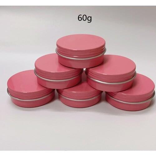 60G Pink Colorful Sealed Beauty Serum Jar Packing Boxes Jewelry Coin Earrings Candy Small Storage Cans Headphones Gift Case