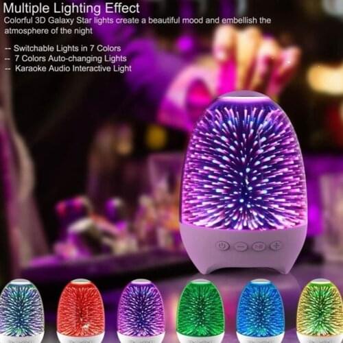 Wireless Bluetooth Speaker Lamp With LED Touch Night Light MP3,RGB Multi-Color Changing Night Lights, All in one