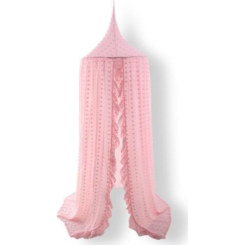 Baby Room Mosquito Net Kid Bed Curtain Canopy Round Crib Netting Bed Tent Girls Bedroom Accessories