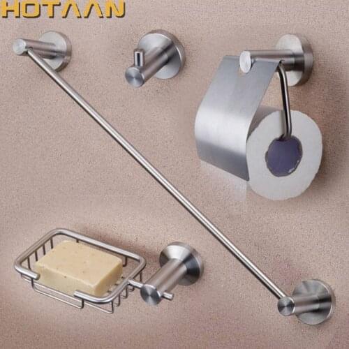 HOTAAN SUS 304# Stainless steel Bathroom Accessories Set,Robe hook,Paper Holder,Towel Bar,Towel Ring,bathroom sets,HT-810300-B