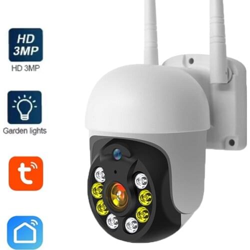 Wouwon Mini Dome IP Camera HD 3MP Tuya Smartlife App Waterproof Outdoor Wireless WiFi Security Camera Surveillance CCTV Camera