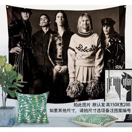 Classic Movie\Rock Band\Creative Pattern Flag Banner Cloth Art Retro Poster Tapestry Wall Sticker Hanging Painting Indoor Decor