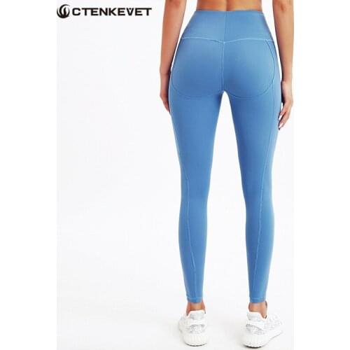 High Waist Leggings Nylon Fitness Sports Yoga Pants Womens Riding Running Tight Leggings Breathable Fabric Booty Scrunch Pants