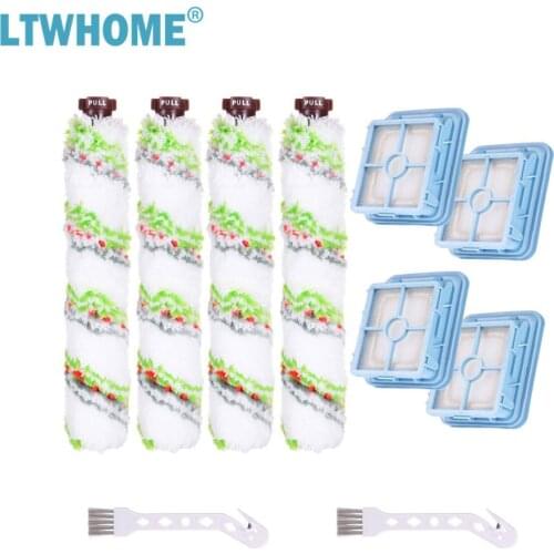 LTWHOME Replacement 1866 Vacuum Filter and Pet Brush Roll for Bissell CrossWave Pet Pro 2306A & CrossWave 1785 Series