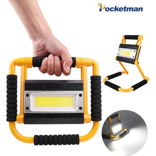 Most powerful multi-function LED work light with built-in 5000mAh battery waterproof Foldable rotating Camping Latern Flashlight