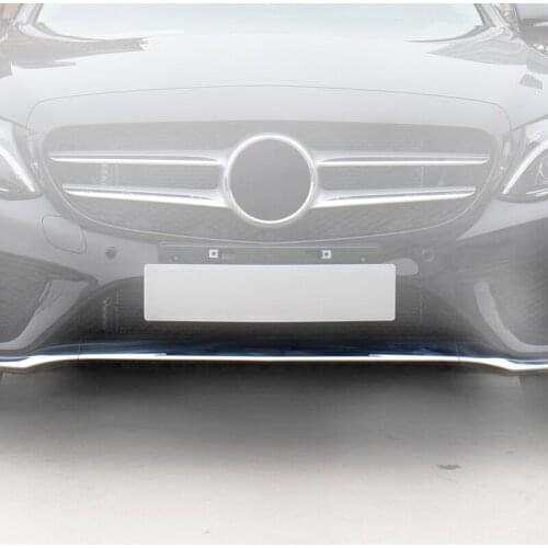 Musion W205 Car Front Bumper ABS Chromium Protector Bumper Lip Strip Fit For Benz Class C
