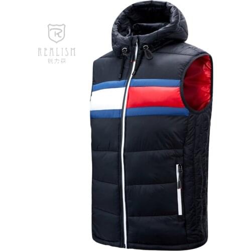 Men Warm Vest Hooded Jacket Men 2020 Winter Thermal Clothing Waistcoat Vests Male Casual Down Jacket Outwear Puffer Coat Men