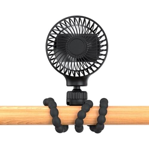 LX9B Portable Stroller Fan Battery Operated Fan With Flexible Tripod Desk Fan Wrapped on Stroller/Car Seat/Student Bed/Bike